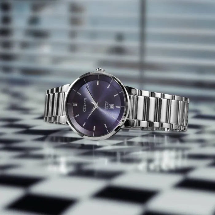 Citizen Quartz BI5120-51L Blue Dial Stainless Steel Men's Watch