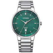 Citizen Quartz BI5120-51X Green Dial Stainless Steel Men's Watch