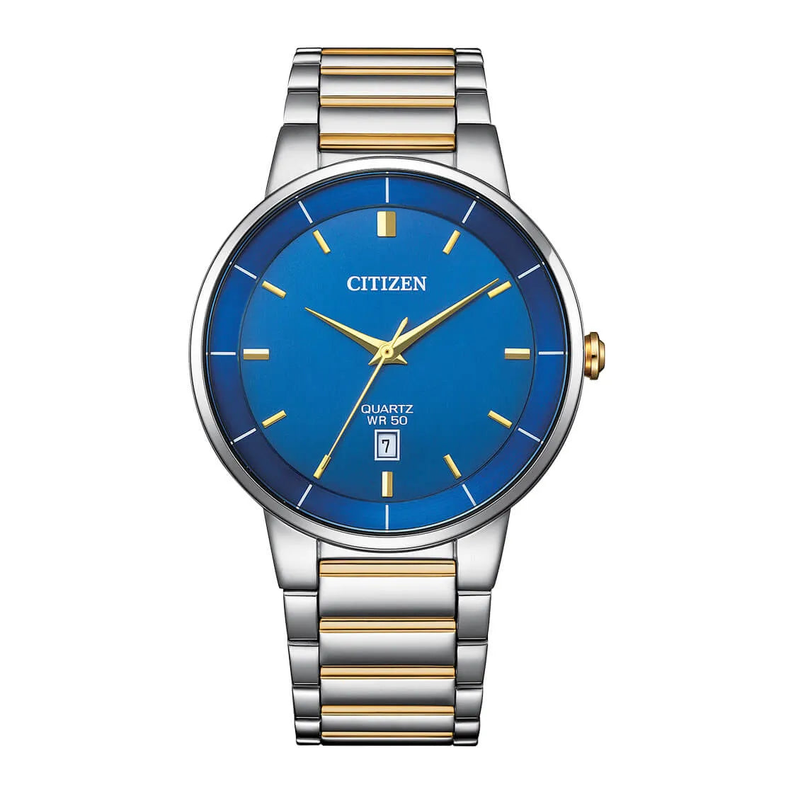 Citizen Quartz BI5124-50L Analog Blue Dial Stainless Steel Men's Watch