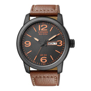 Citizen Eco-Drive BM8475-26E Black & Orange Dial 42mm Leather Strap Men's Watch