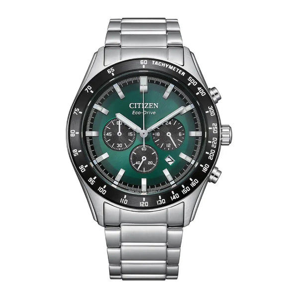 Citizen CA4674-58X Eco-Drive Chronograph Green Dial Watch – MonaWatch
