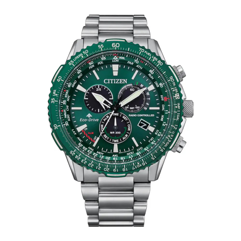 Citizen Promaster CB5004-59W Green Dial Stainless Steel Men's Watch
