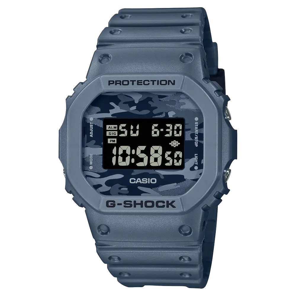 G-Shock Camouflage DW-5600CA-2DR Blue Dial Resin Men's Watch