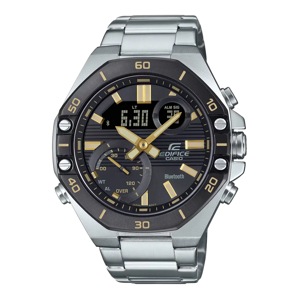Edifice Smartphone Link ECB-10DB-1A9DF Black Dial Stainless Steel Men's Watch