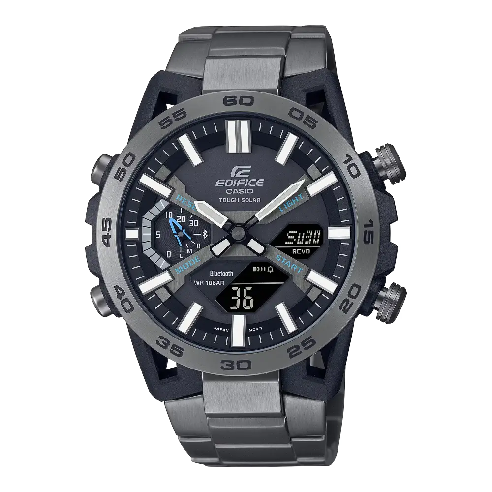 Edifice Smartphone Link ECB-2000DC-1ADF Black Dial Stainless Steel Men's Watch