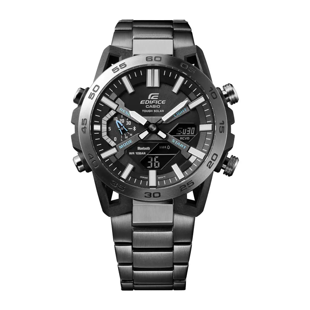 Edifice Smartphone Link ECB-2000DC-1ADF Black Dial Stainless Steel Men's Watch