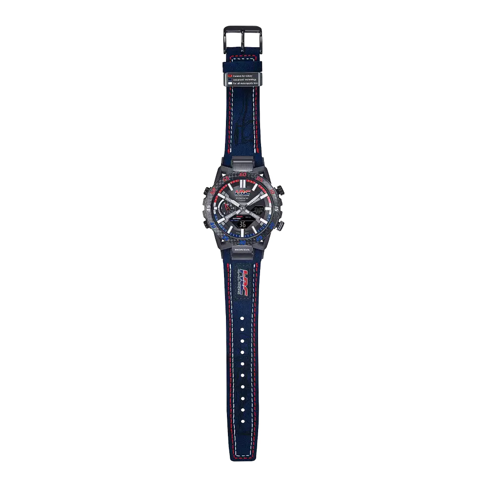 Edifice Sospensione Honda Racing Collab ECB-2000HR-1ADR Black Dial Stainless Steel Men's Watch