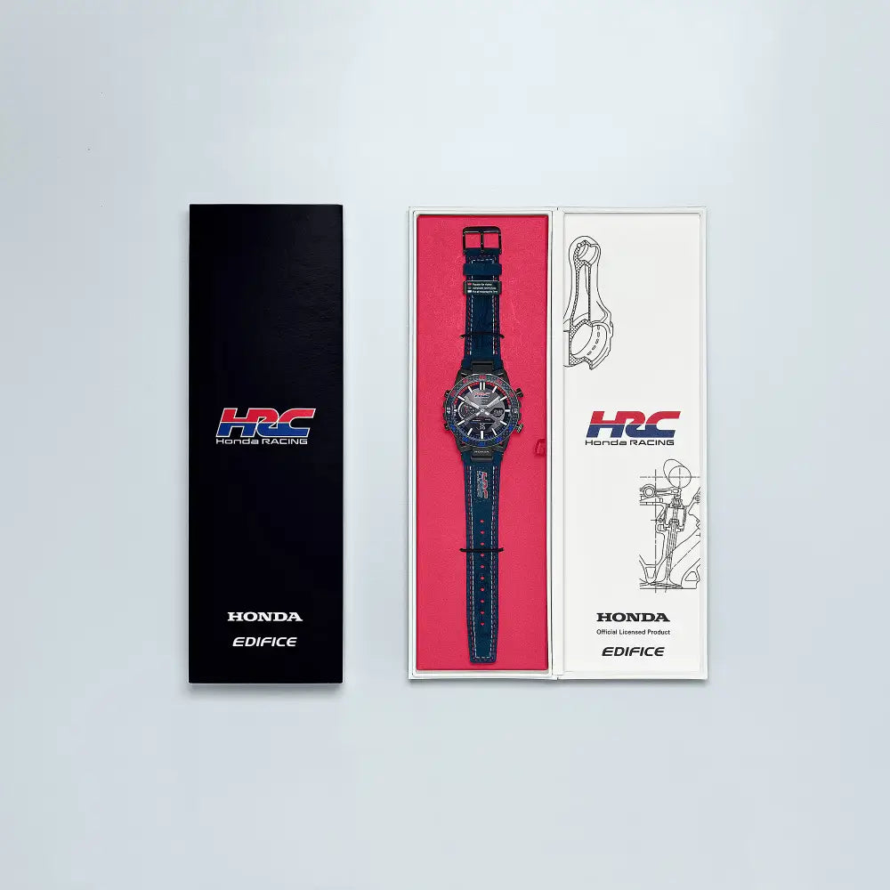 Edifice Sospensione Honda Racing Collab ECB-2000HR-1ADR Black Dial Stainless Steel Men's Watch