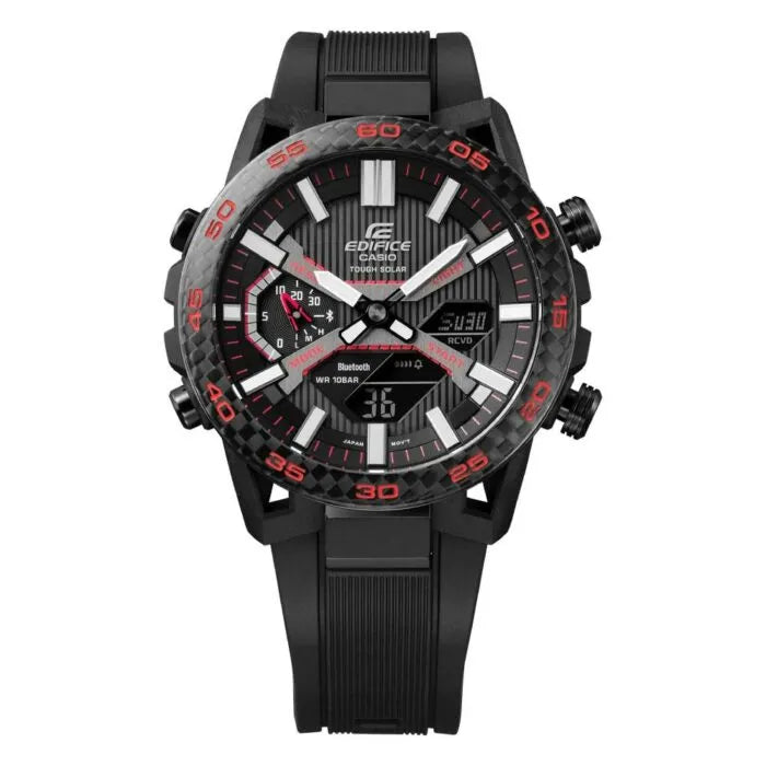 Edifice Smartphone Link ECB-2000PB-1ADF Black Dial Stainless Steel Men's Watch