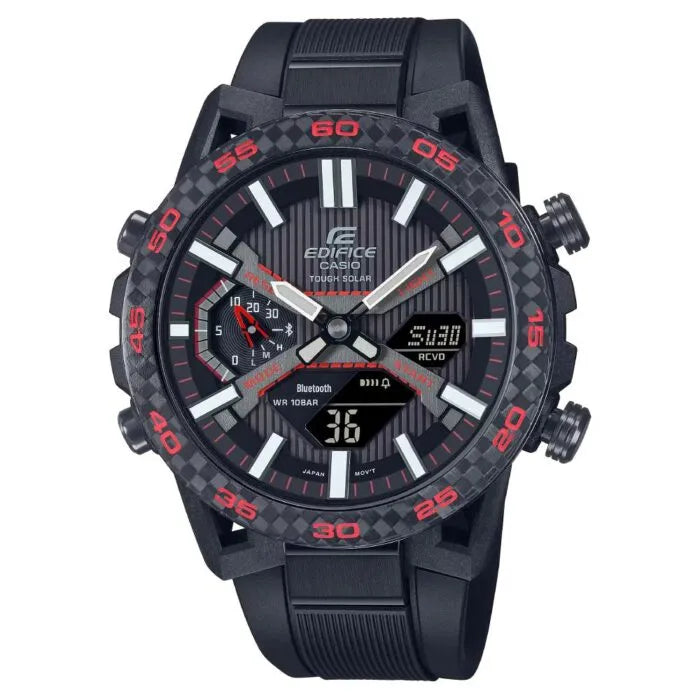 Edifice Smartphone Link ECB-2000PB-1ADF Black Dial Stainless Steel Men's Watch