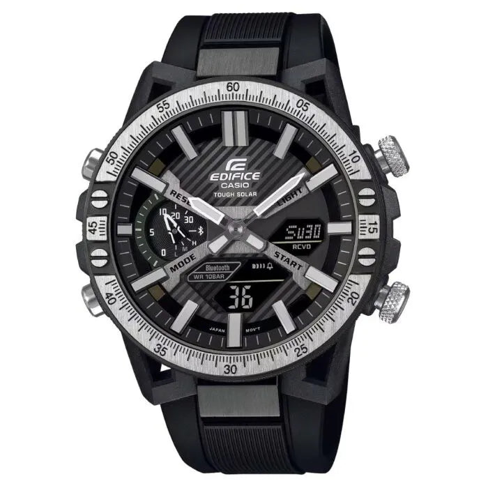 Edifice Smartphone Link ECB-2000TP-1ADF Black Dial Stainless Steel Men's Watch