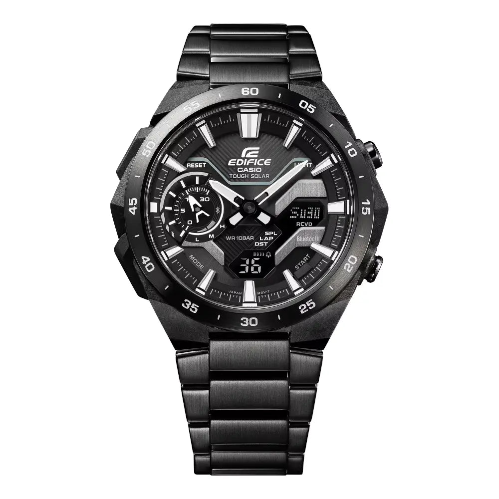 Edifice ECB-2200DC-1ADF Black Dial Stainless Steel Men's Watch