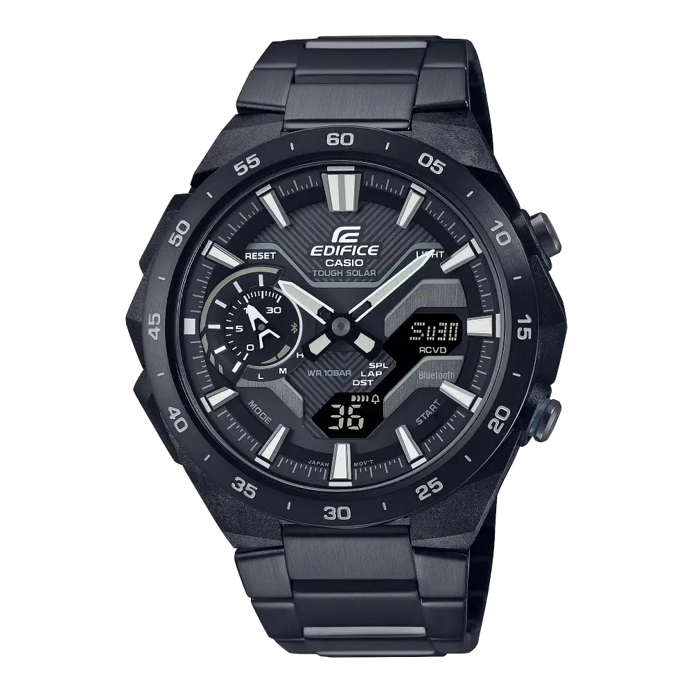 Edifice ECB-2200DC-1ADF Black Dial Stainless Steel Men's Watch