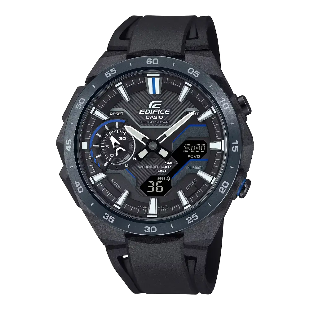 Edifice Smartphone Link Windflow ECB-2200PB-1ADF Black Dial Stainless Steel Men's Watch