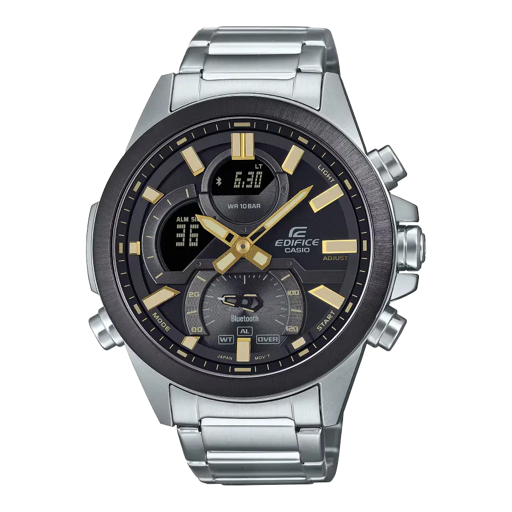 Edifice Smartphone Link ECB-30DB-1A9DF Black Dial Stainless Steel Men's Watch