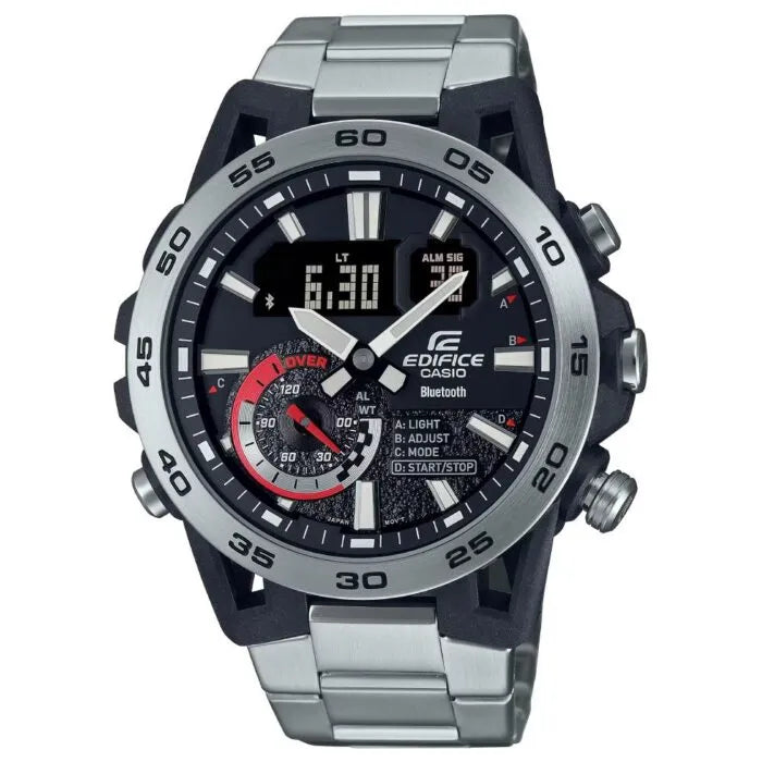 Edifice Smartphone Link ECB-40D-1ADF Black Dial Stainless Steel Men's Watch