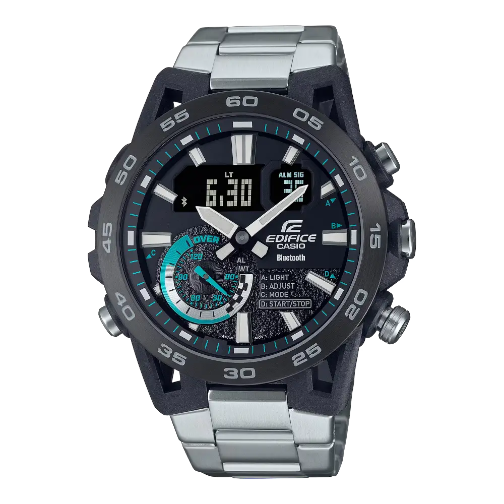 Edifice Smartphone Link ECB-40DB-1ADF Black Dial Stainless Steel Men's Watch