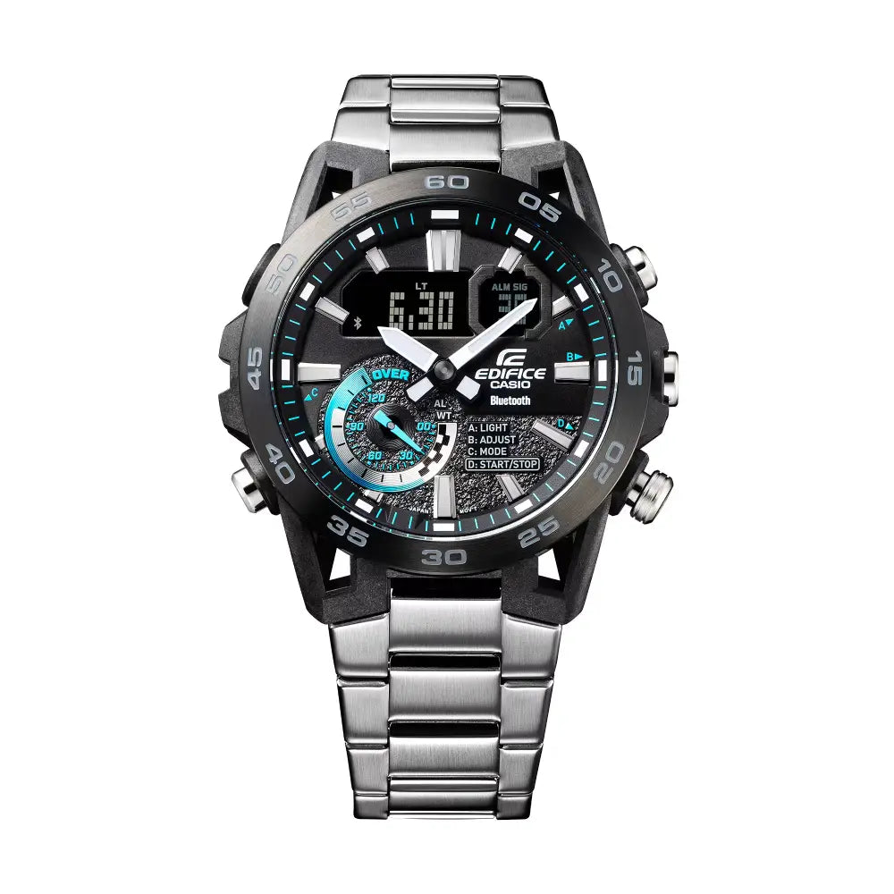 Edifice Smartphone Link ECB-40DB-1ADF Black Dial Stainless Steel Men's Watch
