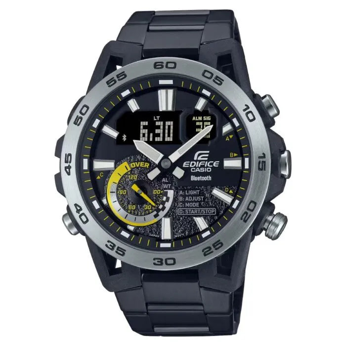 Edifice Smartphone Link ECB-40DC-1ADF Black Dial Stainless Steel Men's Watch