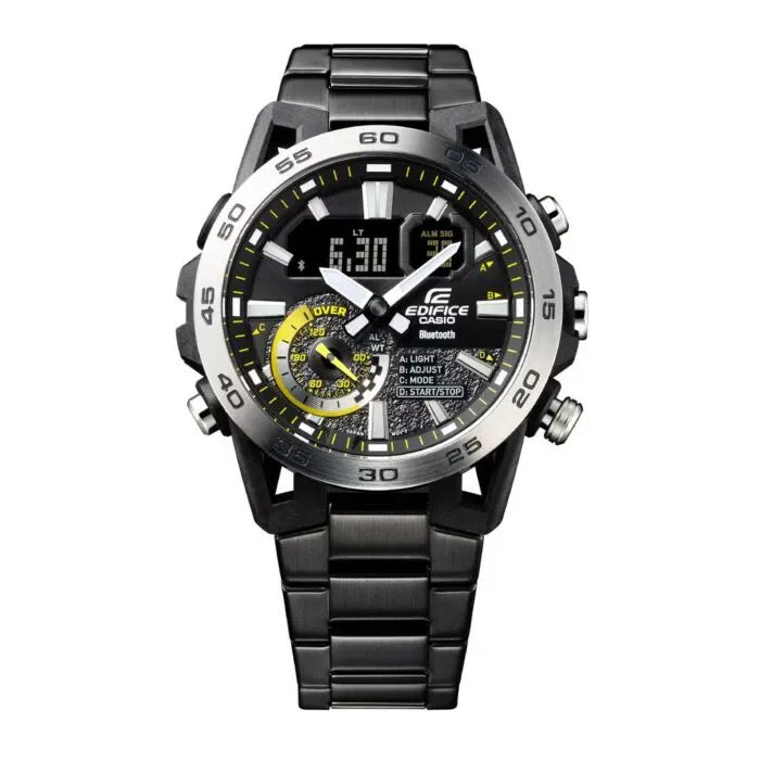 Edifice Smartphone Link ECB-40DC-1ADF Black Dial Stainless Steel Men's Watch