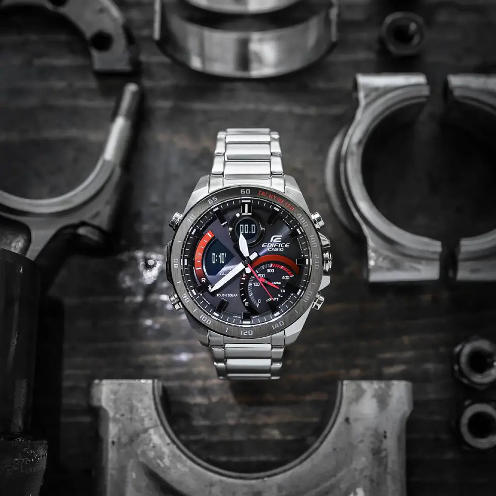 Edifice Smartphone Link ECB-900DB-1ADR Black Dial Stainless Steel Men's Watch