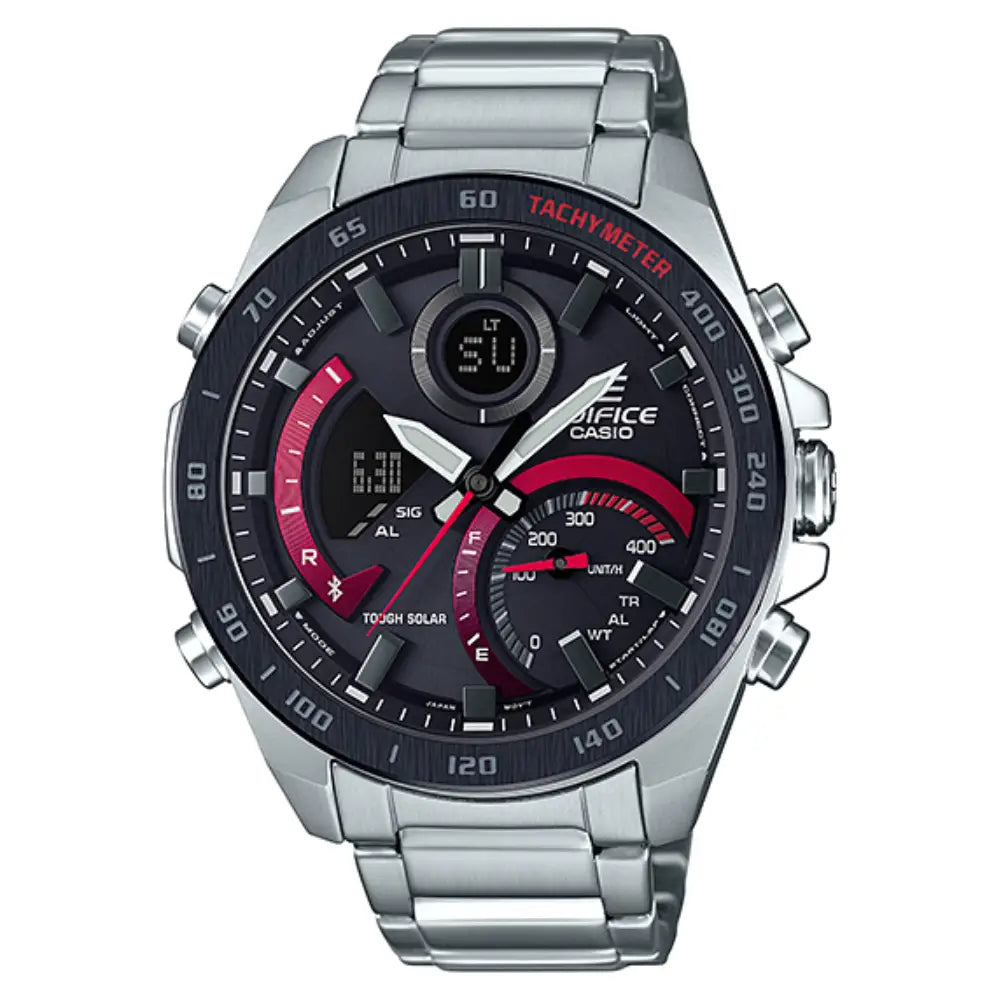 Edifice Smartphone Link ECB-900DB-1ADR Black Dial Stainless Steel Men's Watch