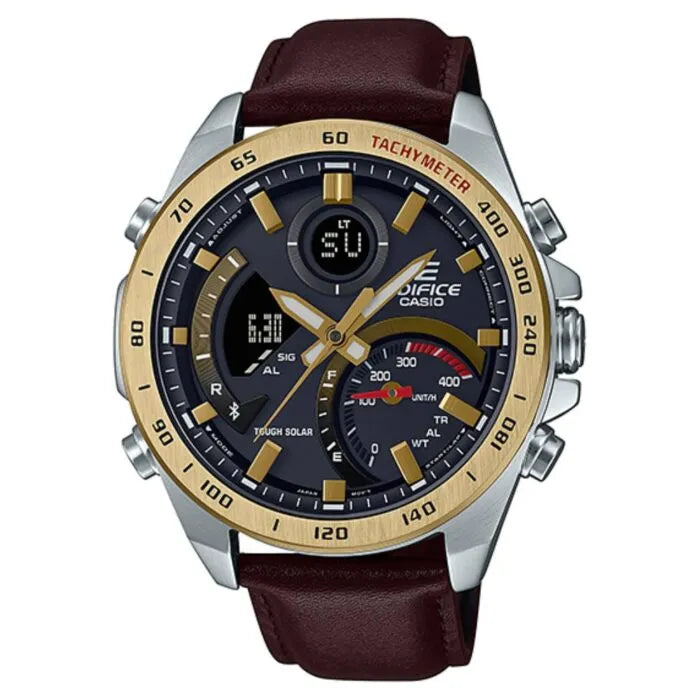 Edifice Smartphone Link ECB-900GL-1ADR Black Dial Stainless Steel Men's Watch