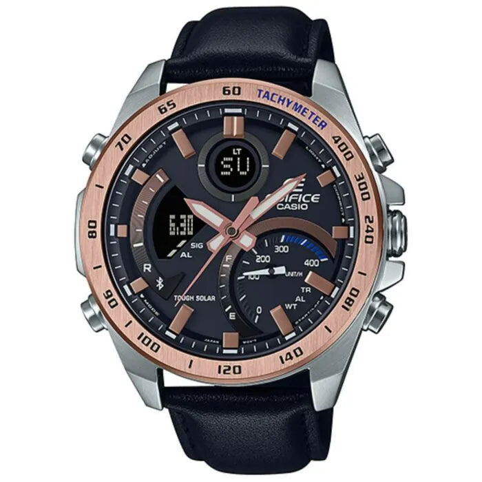 Edifice Smartphone Link ECB-900GL-1BDR Black Dial Stainless Steel Men's Watch