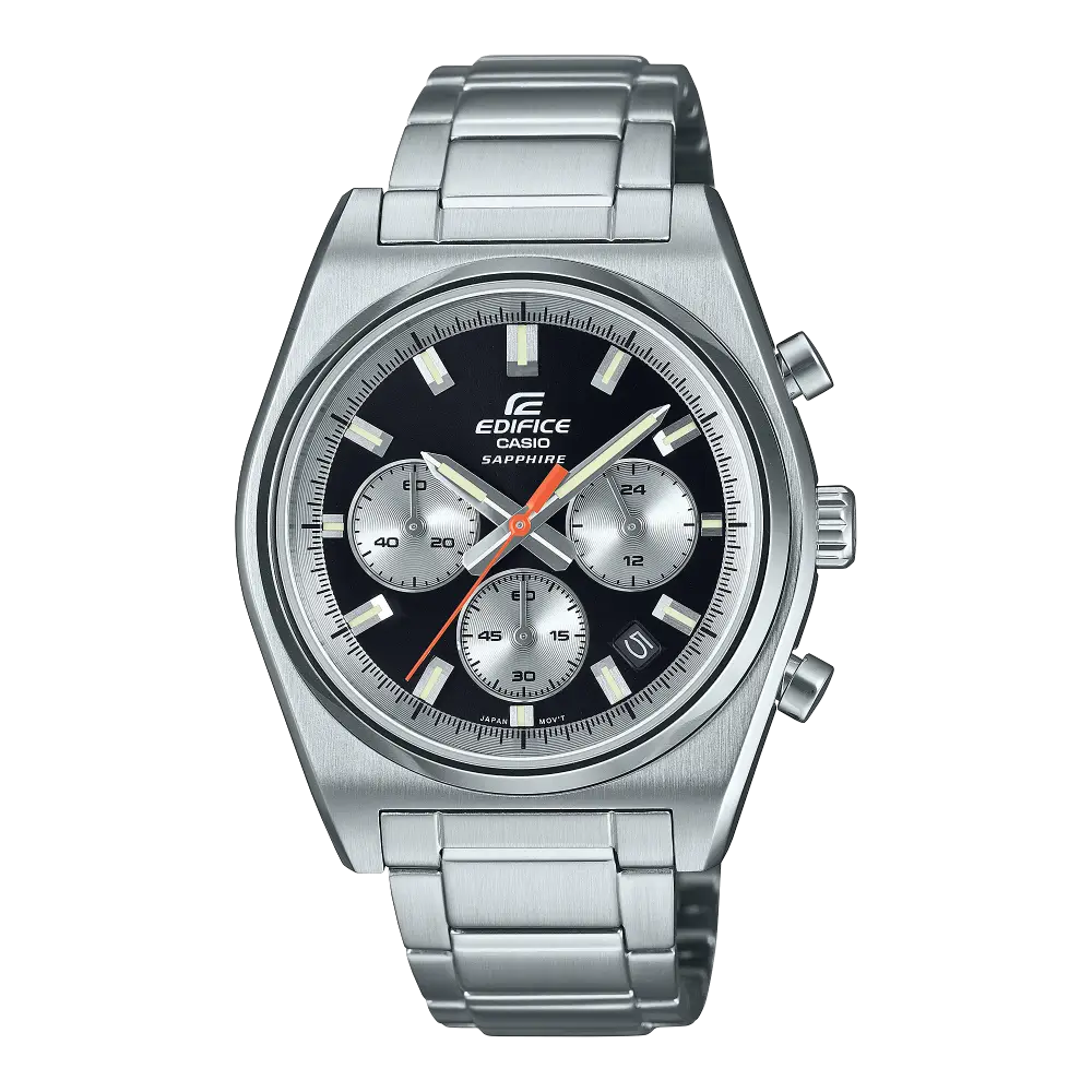 Edifice Standard Chronograph EFB-730D-1AVUDF Black Dial Stainless Steel Men's Watch
