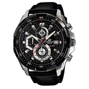 Casio Edifice EFR-539L-1AVUDF Black Dial Leather Band Men's Watch
