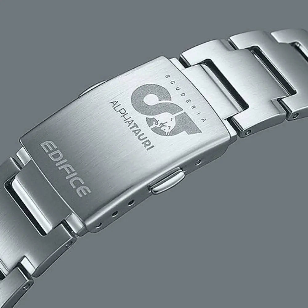 Edifice Alpha Tauri Collaboration Chronograph EFS-S590AT-1ADR Black Dial Stainless Steel Men's Watch