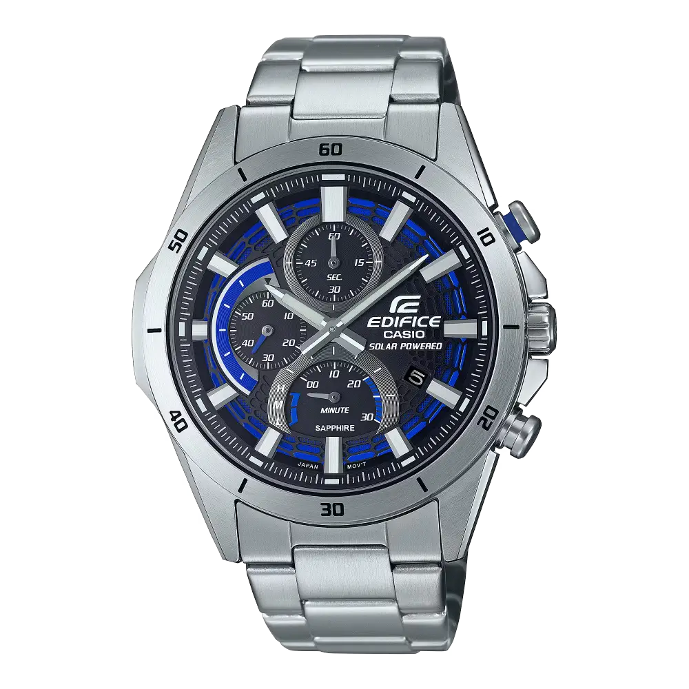 Edifice Solar-Powered Chronograph EFS-S610DB-1AVUDF Black Dial Stainless Steel Men's Watch