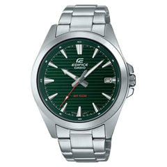 Casio Edifice Analog EFV-140D-3AVUDF Green Dial Stainless Steel Men's Watch