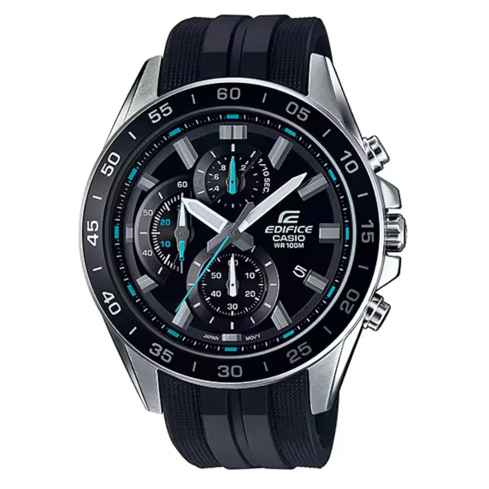 Edifice Standard Chronograph EFV-550P-1AVUDF Black Dial Stainless Steel Men's Watch
