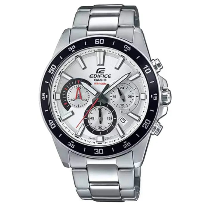Edifice Standard Chronograph EFV-570D-7AVUDF White Dial Stainless Steel Men's Watch