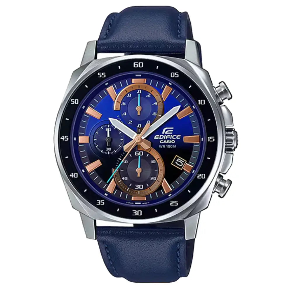 Edifice Standard Chronograph EFV-600L-2AVUDF Blue Dial Stainless Steel Men's Watch