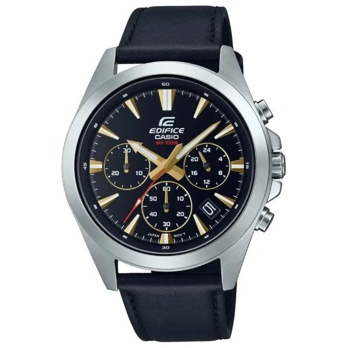 Edifice Standard Chronograph EFV-630L-1AVUDF Black Dial Stainless Steel Men's Watch