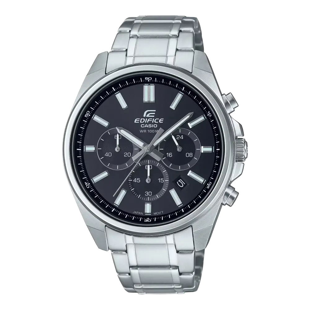 Edifice Standard Chronograph EFV-650D-1AVUDF Black Dial Stainless Steel Men's Watch