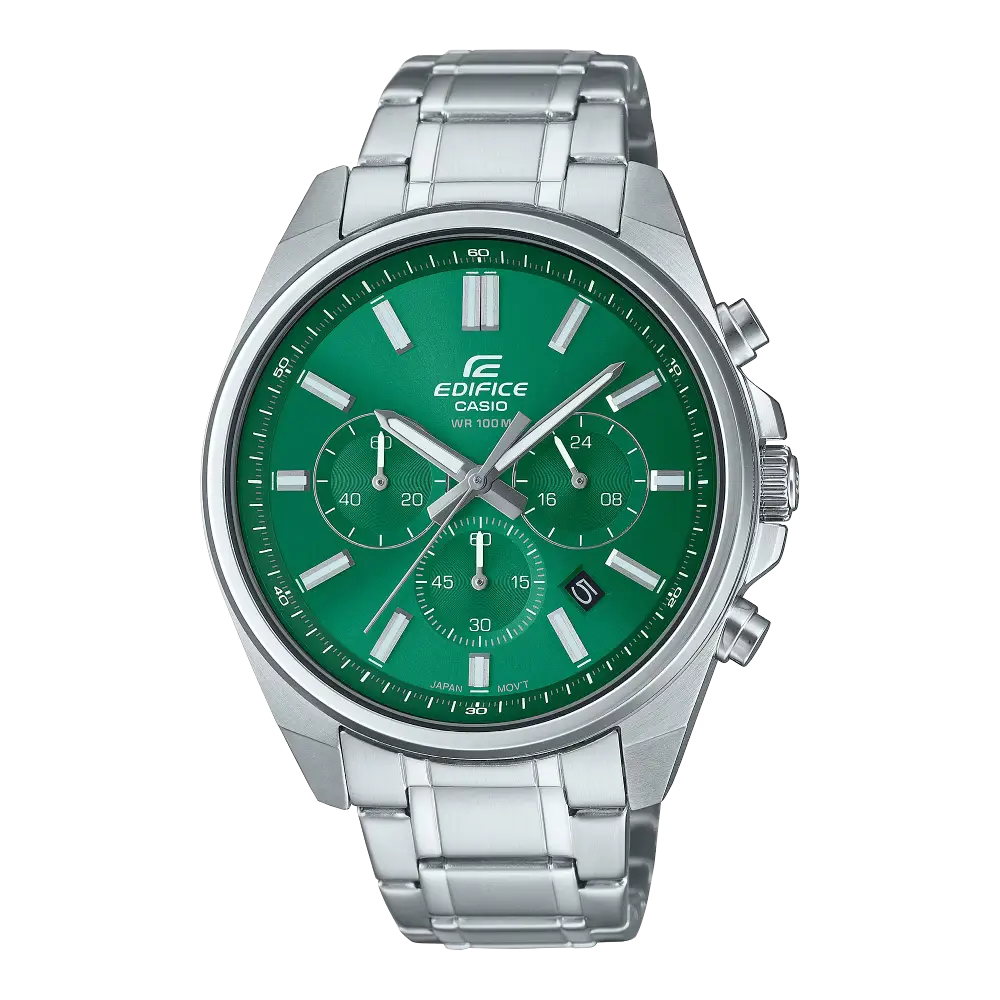 Edifice EFV-650D-3AVUDF Green Dial Stainless Steel Men's Watch