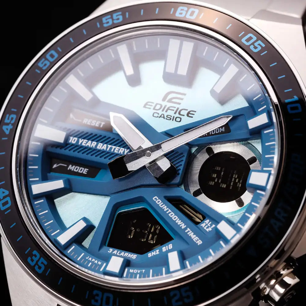 Edifice Standard Chronograph EFV-C110D-2BDF Blue Dial Stainless Steel Men's Watch