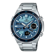 Casio Edifice Standard Chronograph EFV-C110D-2BDF Blue Dial Stainless Steel Men's Watch