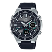 Casio Edifice EFV-C110L-1AVDF Black Dial Leather Band Men's Watch