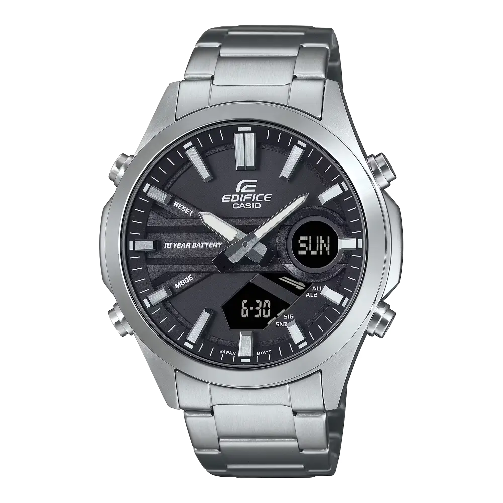 Edifice EFV-C120D-1ADF Black Dial Stainless Steel Men's Watch