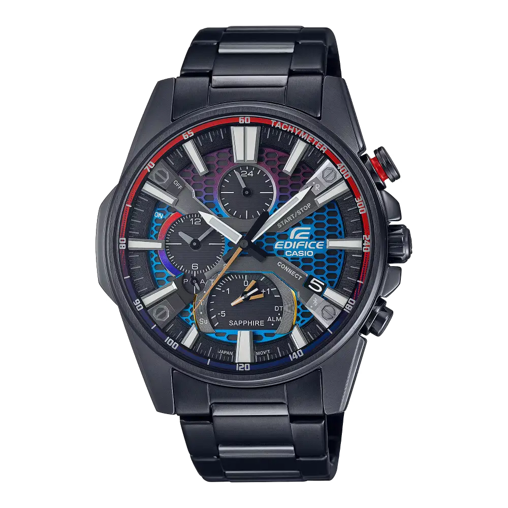 Edifice Smartphone Link EQB-1200HG-1ADR Black Dial Stainless Steel Men's Watch