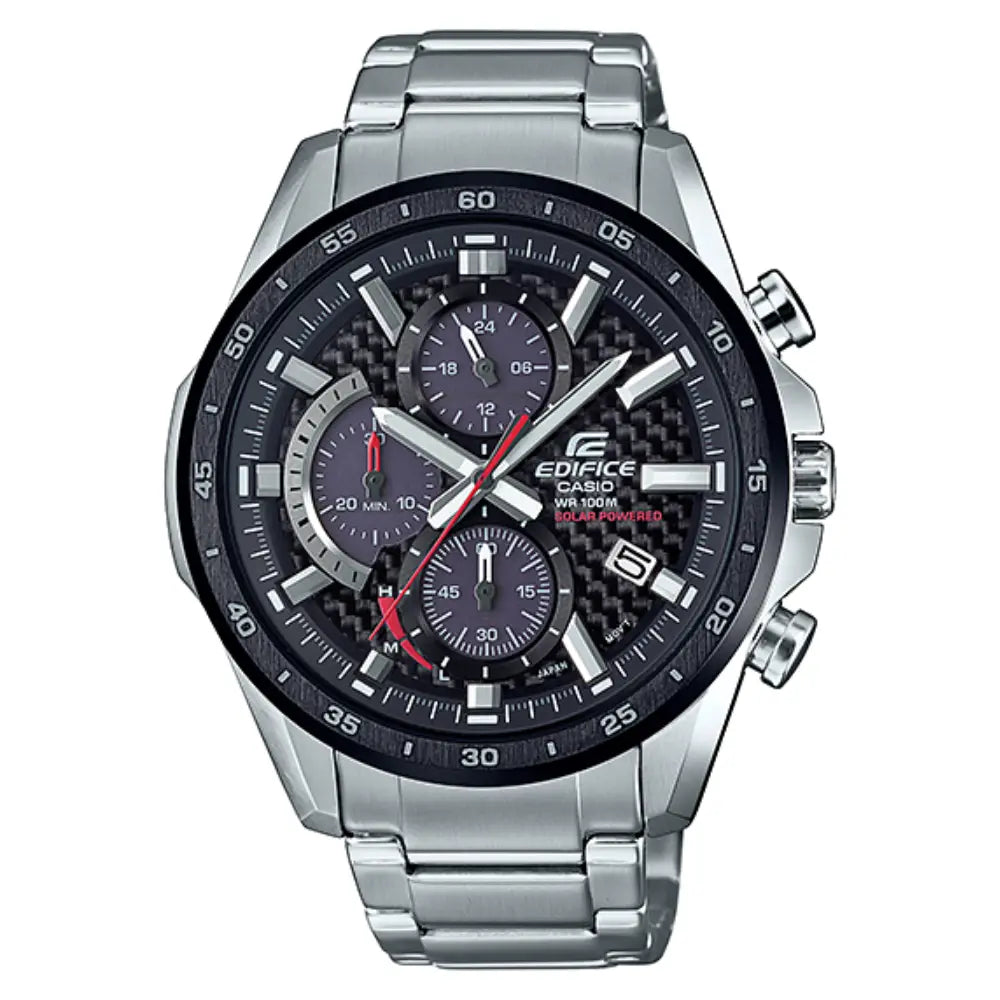 Edifice Standard Chronograph EQS-900DB-1AVUDF Black Dial Stainless Steel Men's Watch