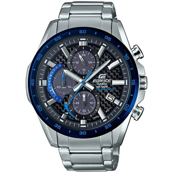 Edifice Standard Chronograph EQS-900DB-2AVUDF Black Dial Stainless Steel Men's Watch