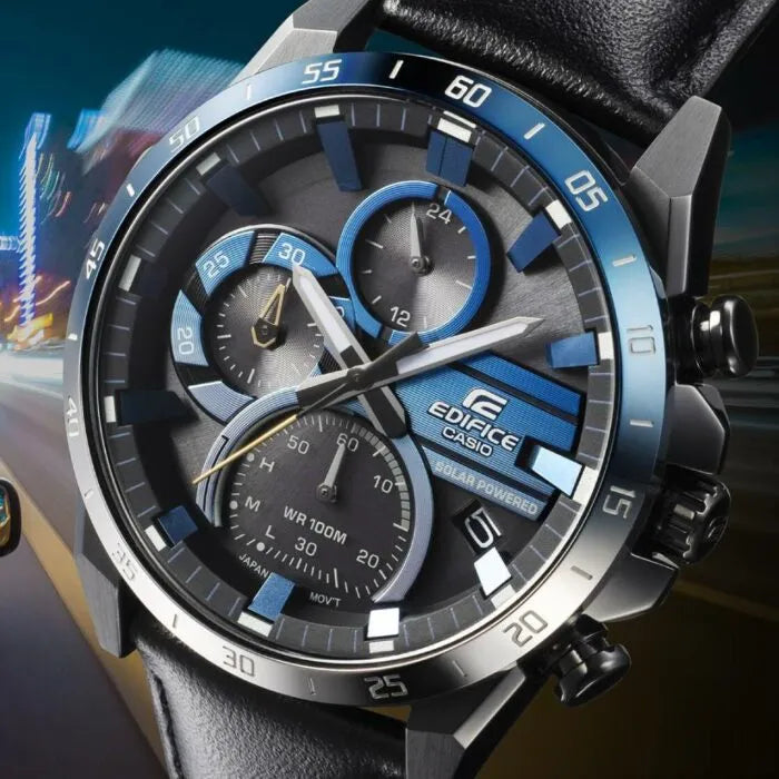 Edifice Solar-Powered Chronograph EQS-940NL-1AVUDF Black Dial Stainless Steel Men's Watch