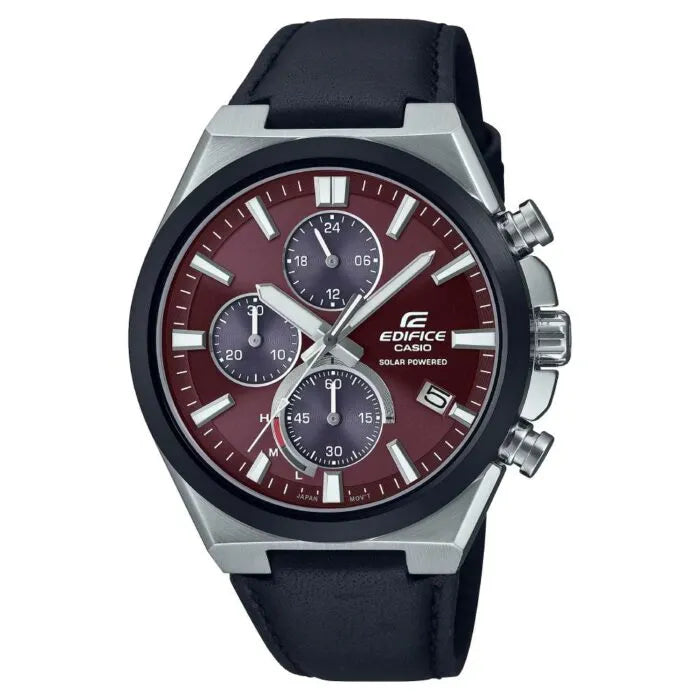 Edifice Solar-Powered Chronograph EQS-950BL-5AVUDF Brown Dial Stainless Steel Men's Watch