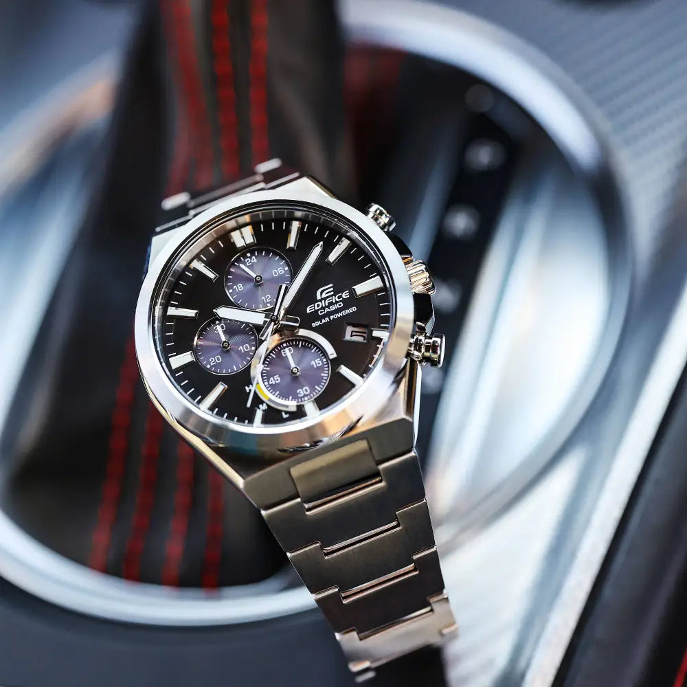 Edifice EQS-950D-1AVUDF Black Dial Stainless Steel Men's Watch