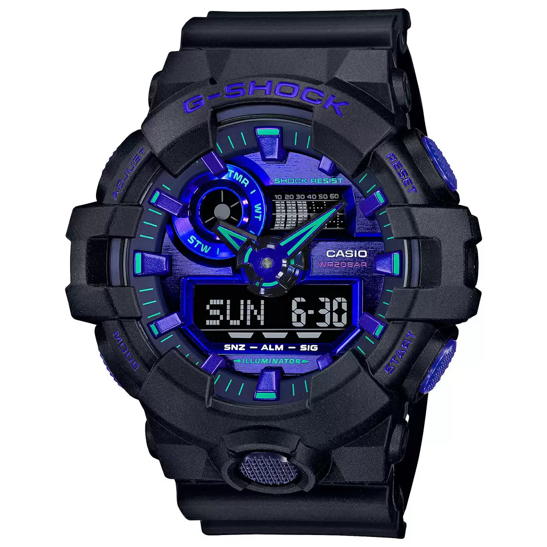 G-Shock Casual GA-700VB-1ADR Blue Dial Resin Men's Watch